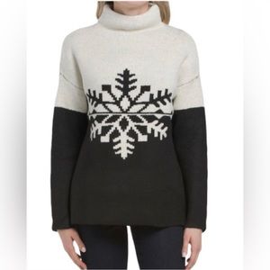 Christian Siriano Black and White Turtleneck Sweater